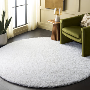 Safavieh Atlantis Plush Ivory Shag Rug — Deep 1¾″ Pile, Flokati Texture, Easy-Care Polyester For Cozy Rooms 6'-7" x 6'-7" ATS100A-7SQ