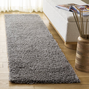 Safavieh Atlantis Shag Rug Grey Plush 1.75" Pile — Turkish Power-Loomed, Durable Polyester, Cozy Modern Accent 4'-0" x 6'-0" ATS100F-4