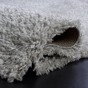 Safavieh Atlantis Plush Round Shag Rug In Soothing Grey — Deep Pile, Flokati Texture, Durable Power-Loomed Finish 6'-7" x 6'-7" ATS100F-7R