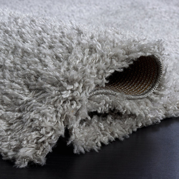 Safavieh Atlantis Plush Round Shag Rug In Soothing Grey — Deep Pile, Flokati Texture, Durable Power-Loomed Finish 6'-7" x 6'-7" ATS100F-7R