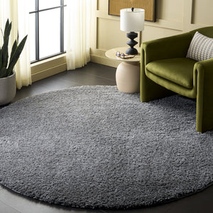 Safavieh Atlantis Plush Grey Shag Rug — Luxurious 1.75" Pile, Power-Loomed Turkish Construction, Cozy Elegance 6'-7" x 6'-7" ATS100F-7SQ