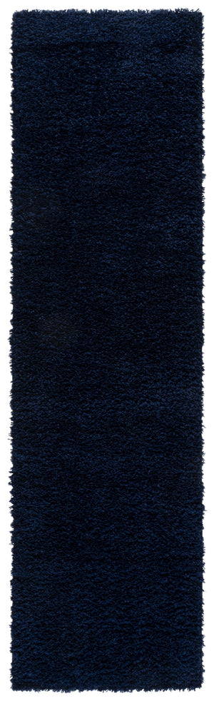 Safavieh Atlantis Luxury Navy Shag Rug — Plush Flokati Texture, Power-Loomed In Turkey For Cozy Elegance 6'-7" x 6'-7" ATS100N-7SQ