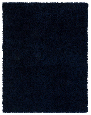 Safavieh Atlantis Luxury Navy Shag Rug — Plush Flokati Texture, Power-Loomed In Turkey For Cozy Elegance 6'-7" x 6'-7" ATS100N-7SQ