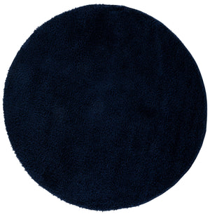 Safavieh Atlantis Luxury Navy Shag Rug — Plush Flokati Texture, Power-Loomed In Turkey For Cozy Elegance 6'-7" x 6'-7" ATS100N-7SQ
