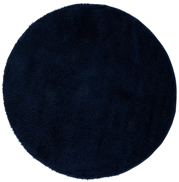 Safavieh Atlantis Luxury Navy Shag Rug — Plush Flokati Texture, Power-Loomed In Turkey For Cozy Elegance 6'-7" x 6'-7" ATS100N-7SQ