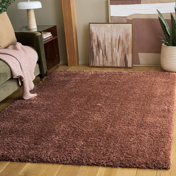 Safavieh Atlantis Plush Rose Shag Rug — Power‑Loomed Flokati Texture, 1.75" Pile, Cozy Modern Accent For Rooms 6'-7" x 6'-7" ATS100P-7SQ