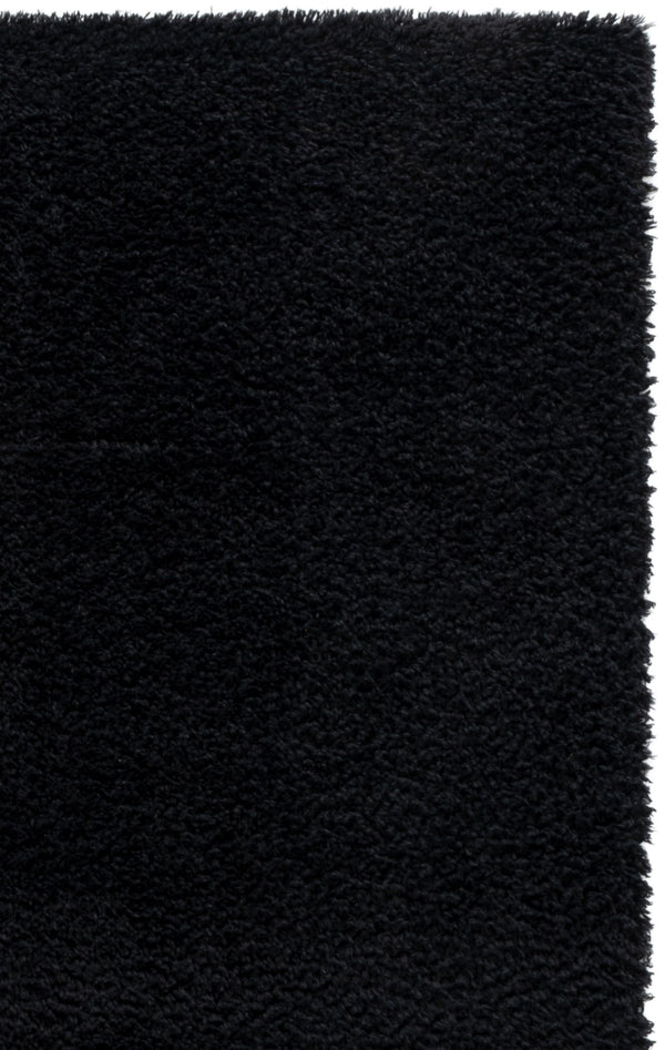 Safavieh Atlantis Luxurious Shag Rug In Deep Black — Plush 1.75" Pile, Power-Loomed Polyester, Modern Flair 9'-0" x 12'-0" ATS100Z-9