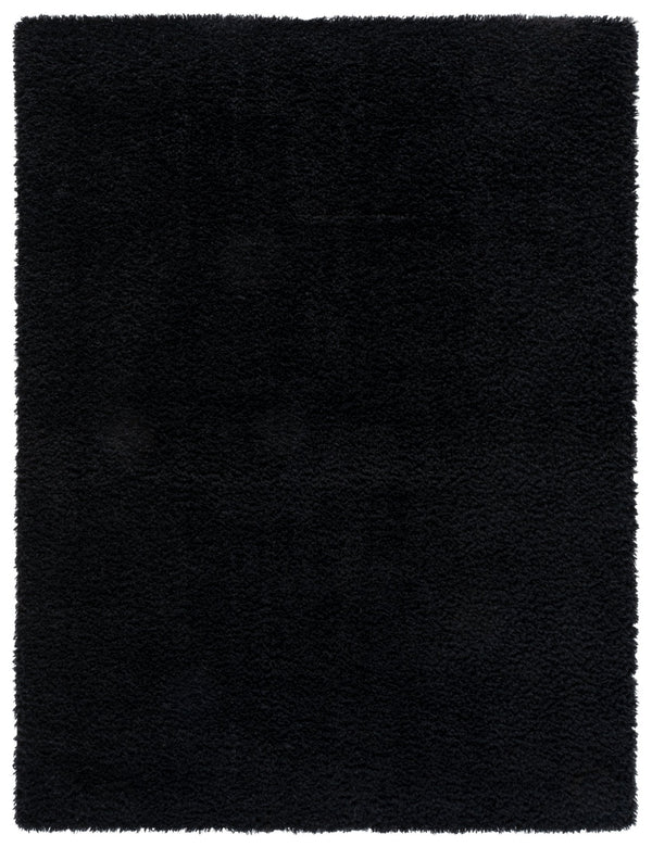 Safavieh Atlantis Luxurious Shag Rug In Deep Black — Plush 1.75" Pile, Power-Loomed Polyester, Modern Flair 9'-0" x 12'-0" ATS100Z-9
