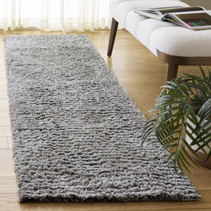 Safavieh Atlantis Plush Shag Runner In Grey Tones — Turkish-Made Flokati-Style Pile, Cozy Cushioned Durability 2'-2" x 8'-0" ATS102F-28