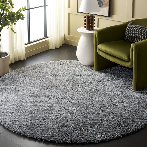 Safavieh Atlantis Plush Shag Rug In Grey & Light Grey — Flokati-Style Polyester Pile, Luxurious 1¾" Height, Power-Loomed Turkey 4'-0" x 6'-0" ATS102F-4