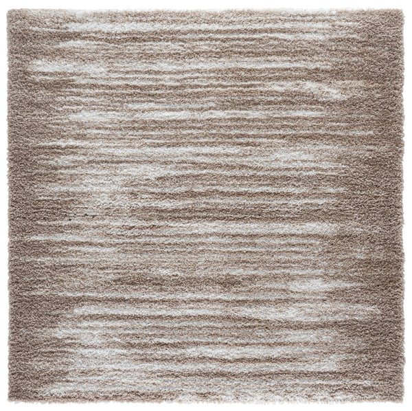 Safavieh Atlantis Plush Shag Rug In Beige Ivory — Thick 1.75" Pile, Power-Loomed Comfort For Cozy Living Spaces 6'-7" x 6'-7" ATS104B-7SQ