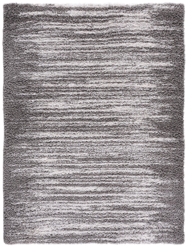 Safavieh Atlantis Plush Shag Rug In Grey Ivory Flokati Texture — Turkish Power-Loomed, Cozy Durable Style 5'-3" x 7'-6" ATS104F-5