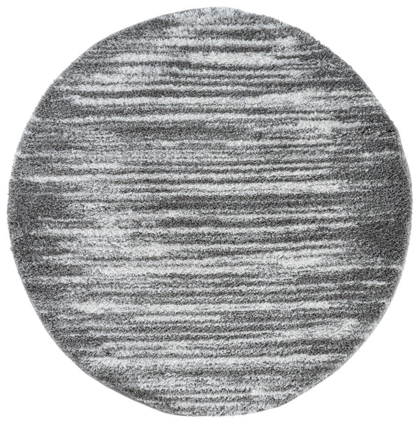 Safavieh Atlantis Plush Shag Rug In Grey Ivory Flokati Texture — Turkish Power-Loomed, Cozy Durable Style 5'-3" x 7'-6" ATS104F-5