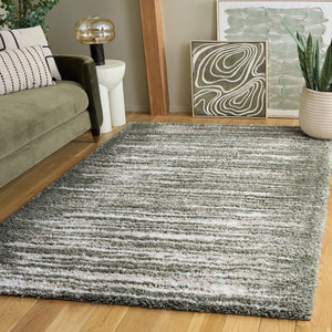 Safavieh Atlantis Plush Flokati-Inspired Green & Ivory Shag Rug — Power-Loomed Turkey, Deep 1.75" Pile Comfort 8'-0" x 10'-0" ATS104Y-8