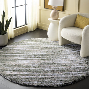 Safavieh Atlantis Plush Flokati-Inspired Shag Rug In Muted Green & Ivory — Deep Pile, Cozy Luxury For Rooms 5'-3" x 7'-6" ATS104Y-5