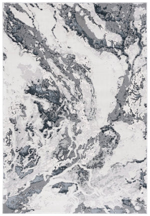 Safavieh Aura Power Loomed Geometric Area Rug Plush Transitional Accent for Living Spaces Off-White AUA200A-5
