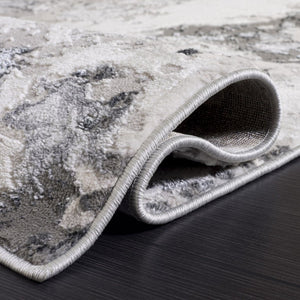 Safavieh Aura Power Loomed Geometric Area Rug Plush Transitional Accent for Living Spaces Off-White AUA200A-5