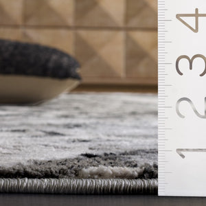 Safavieh Aura Power Loomed Geometric Area Rug Plush Transitional Accent for Living Spaces Off-White AUA200A-5