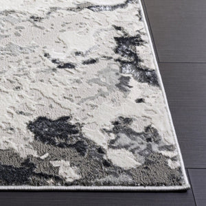 Safavieh Aura Power Loomed Geometric Area Rug Plush Transitional Accent for Living Spaces Off-White AUA200A-5