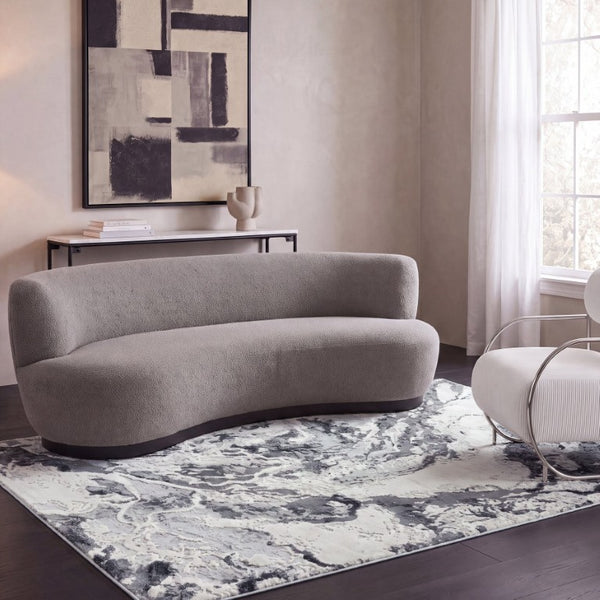 Safavieh Aura Power Loomed Geometric Area Rug Plush Transitional Accent for Living Spaces Off-White AUA200A-5