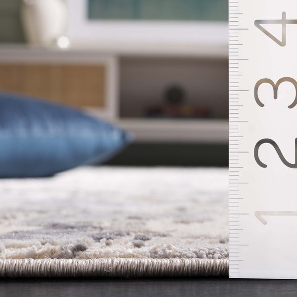 Safavieh Aura Oval 7X10 Rug Beige Grey – Low-Profile Power-Loomed Area Rug, Durable Blend, Modern Abstract AUA200B-7