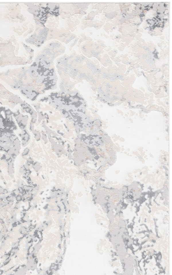 Safavieh Aura Power Loomed Geometric Area Rug Plush Transitional Accent for Living Spaces Beige AUA200B-5