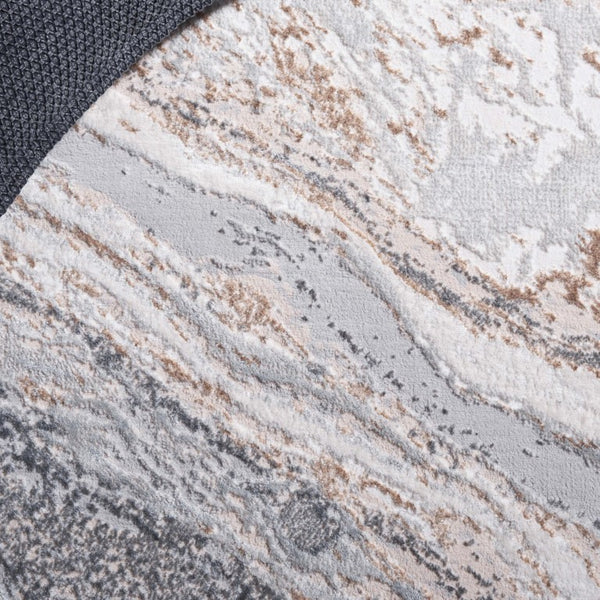 Safavieh Aura Power-Loomed Turkish Area Rug Neutral Tones Low Pile for Modern Living Rooms Beige AUA201B-5
