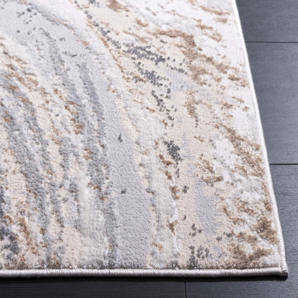 Safavieh Aura Power-Loomed Turkish Area Rug Neutral Tones Low Pile for Modern Living Rooms Beige AUA201B-5
