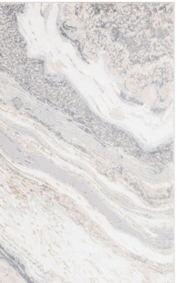 Safavieh Aura Power-Loomed Turkish Area Rug Neutral Tones Low Pile for Modern Living Rooms Beige AUA201B-5