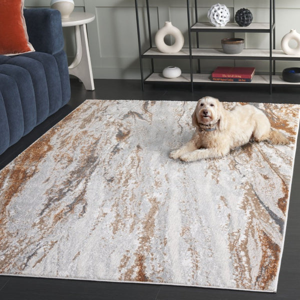 Safavieh Aura Power-Loomed Area Rug Neutral Tones Polyester Jute Blend Low Pile Indoor Beige AUA202B-5