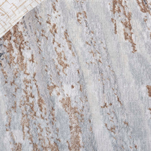 Safavieh Aura Oval 7X10 Rug Grey Beige - Low‑Pile Turkish Power‑Loomed Blend, Durable Soft Texture For Living Rooms AUA202F-7