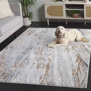 Safavieh Aura Power-Loomed Area Rug Neutral Tones Polyester Jute Blend Low Pile Indoor Gray AUA202F-5