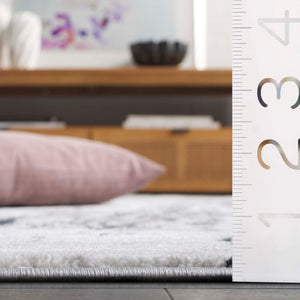 Safavieh Aura Power Loomed Ivory Grey Transitional Area Rug Low Pile Living Room Floor Accent AUA202H-6