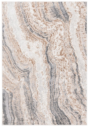 Safavieh Aura Geometric Area Rug Power Loomed in Turkey for Modern and Transitional Living Rooms Beige 5'-3" x 7'-0" AUA203B-5