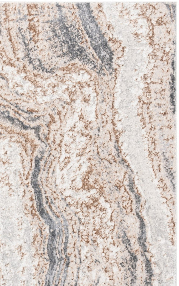 Safavieh Aura Geometric Area Rug Power Loomed in Turkey for Modern and Transitional Living Rooms Beige 5'-3" x 7'-0" AUA203B-5