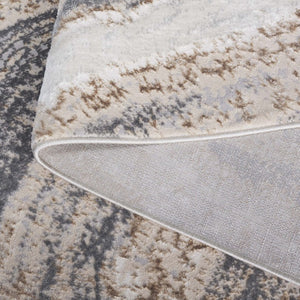 Safavieh Aura Geometric Area Rug Power Loomed in Turkey for Modern and Transitional Living Rooms Beige 6'-0" x 9'-0" AUA203B-6
