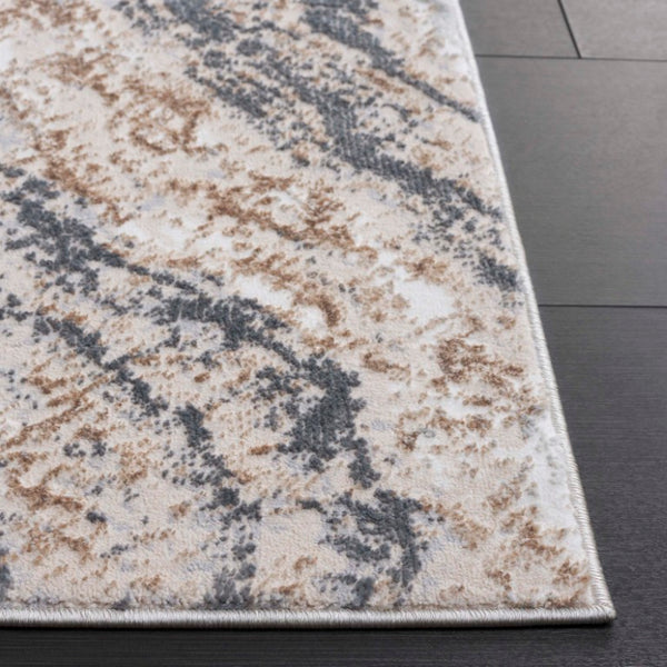 Safavieh Aura Geometric Area Rug Power Loomed in Turkey for Modern and Transitional Living Rooms Beige 6'-0" x 9'-0" AUA203B-6