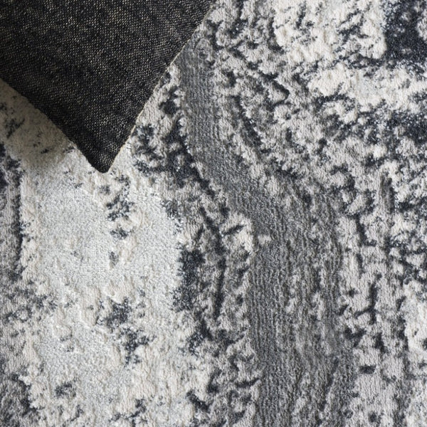 Safavieh Aura Geometric Area Rug Power Loomed in Turkey for Modern and Transitional Living Rooms Gray 5'-3" x 7'-0" AUA203F-5