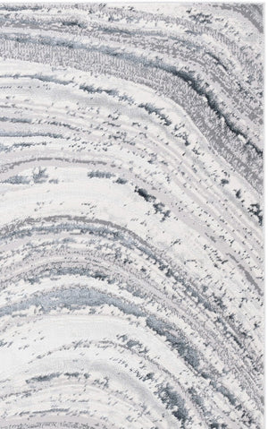 Safavieh Aura Power Loomed Geometric Area Rug Neutral Tones for Modern Living Spaces Off-White 6'-0" x 9'-0" AUA204F-6