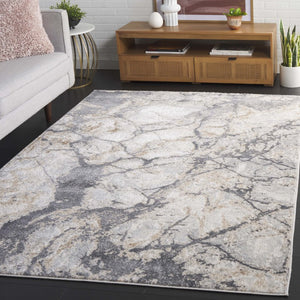 Safavieh Aura Power Loomed Turkish Blended Fiber Area Rug for Modern Neutral Living Spaces Beige AUA205B-5