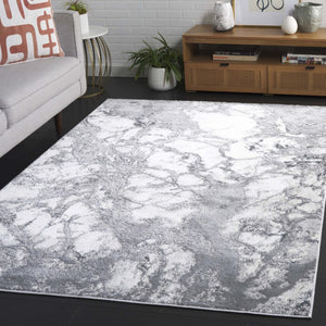 Safavieh Aura Power Loomed Turkish Blended Fiber Area Rug for Modern Neutral Living Spaces Gray AUA205F-5