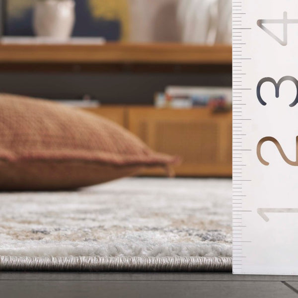 Safavieh Aura Power Loomed Area Rug Neutral Modern Pattern for Living Room or Bedroom Beige AUA206B-5