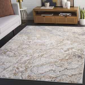 Safavieh Aura Power Loomed Area Rug Neutral Modern Pattern for Living Room or Bedroom Beige AUA206B-5