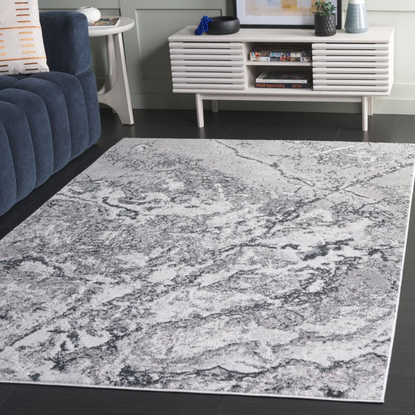 Safavieh Aura Power Loomed Area Rug Neutral Modern Pattern for Living Room or Bedroom Gray AUA206F-5