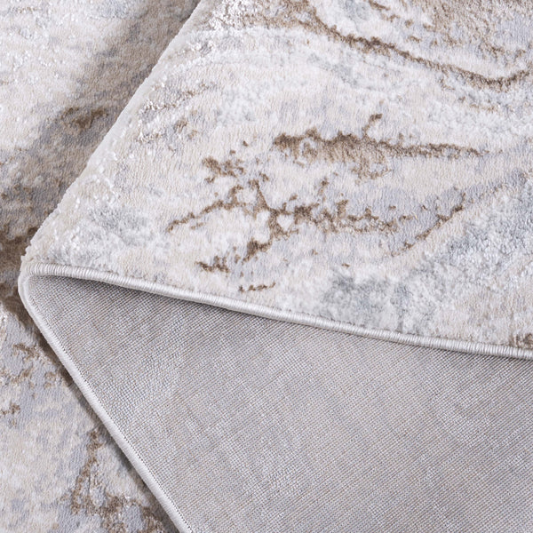 Safavieh Aura Oval 7X10 Beige Grey-Ivory Rug — Power-Loomed Low-Profile Contemporary Area Rug, Durable Elegance AUA207B-7