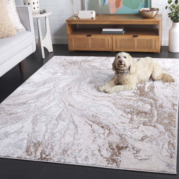 Safavieh Aura Power-Loomed Neutral Area Rug Polypropylene Blend Low Pile Transitional Living Room AUA207B-6