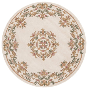 Safavieh Aubusson Hand-tufted Area Rug – Luxurious Ivory & Green Floral Design, Crafted For Timeless Elegance Ivory ,Green 80% Wool,20% Cotton Aub301a-28