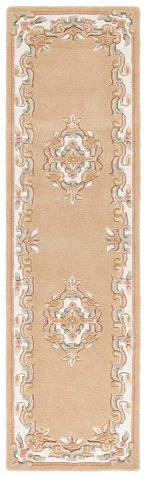 Safavieh Aubusson Hand-tufted Area Rug – Luxurious Ivory & Green Floral Design, Crafted For Timeless Elegance Beige ,Ivory 80% Wool,20% Cotton Aub301b-8