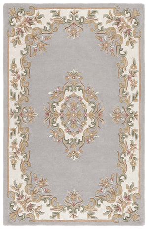 Safavieh Aubusson Elegant Hand-tufted Runner Rug In Grey And Ivory - Timeless Design For Any Space Grey ,Ivory 80% Wool,20% Cotton Aub301f-5