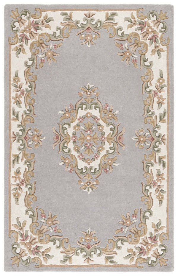 Safavieh Aubusson Elegant Hand-tufted Runner Rug In Grey And Ivory - Timeless Design For Any Space Grey ,Ivory 80% Wool,20% Cotton Aub301f-5